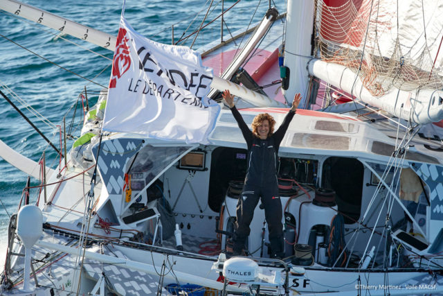 Das Wichtigste ist geschafft: Isabelle kurz vor dem Start © martinez