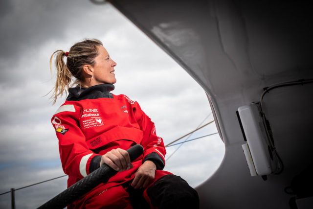 Sieht zwar immer nett aus, ist aber fern jeglicher Realität: Die IMOCA segeln ausschließlich unter Autopilot © initiative coeur