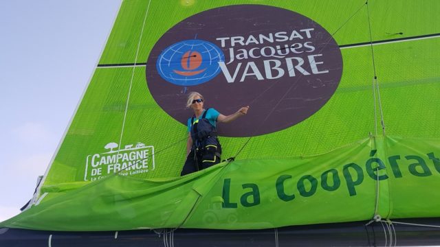 Miranda Merron im Ziel er Transat Jacques Vabre © merron