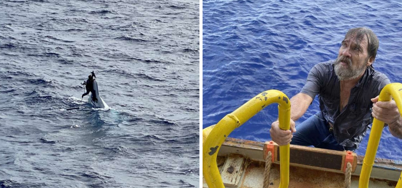 Rettung in höchster Not für Stuart Bee © U.S. Coast Guard Southeast, Crew <em>Angeles</em>