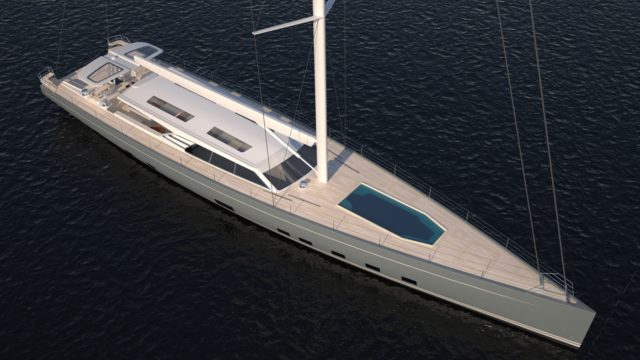 Wenn das Meer zu kalt ist, gibt es an Deck ein beheiztes Becken. Bild: Baltic Yachts