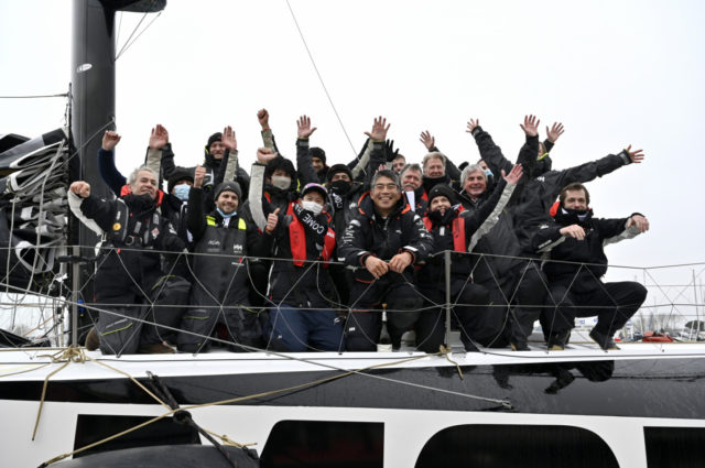 Das DMG MORI-Team nach dem Finish © Blanchet Alea