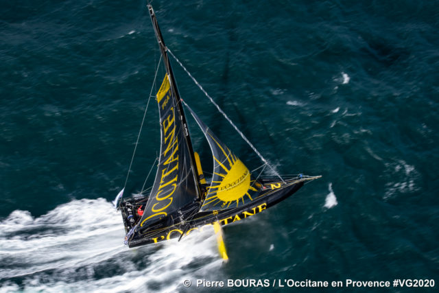 Bei der Vendée Globe 2020/21 war Sam Manuards L'Occitaine noch der einzige Imoca mit Scow-Rumpf