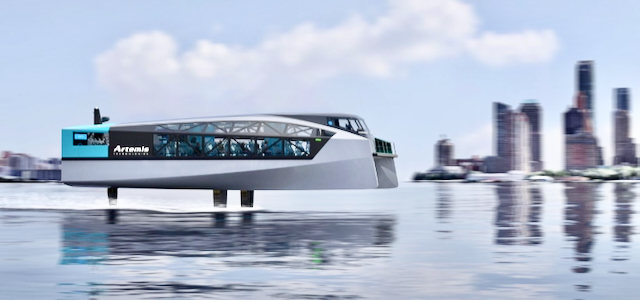 Baubeginn der ersten eFoilFähre Artemis vom Olympiasieger 150