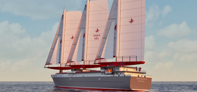 Grain de Sail Frachtsegler: Nach II kommt III – 110 m lang, 4.000 qm Wingsail-Fläche, 350 t Zuladung