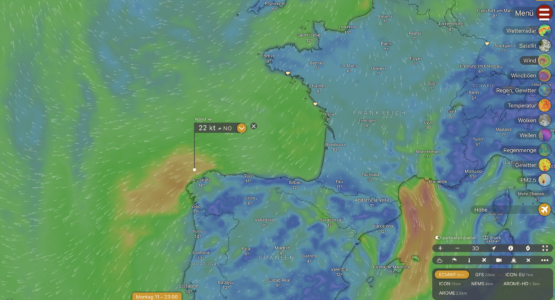 Vendée Globe: Das Wetter beim Start und unmittelbar danach – Erst gemütlich, dann ruppig