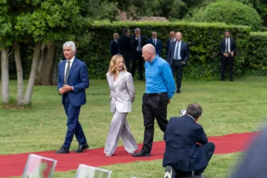 Grant Dalton mit Giorgia Meloni