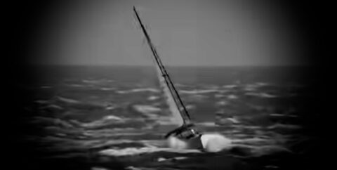 Kampf gegen Strömung und Wind.