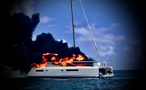 Yacht in Flammen: Dramatische Rettung – Eigner will nicht von Bord