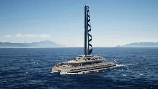 Designentwurf: 50-Meter-Luxuskatamaran „Aera“ von Royal Huisman soll Segelmanöver minimieren
