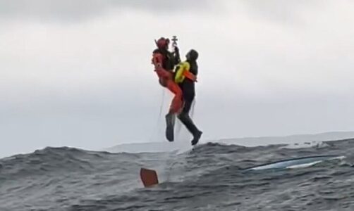 Rettung zweier Segler aus der aufgewühlten Ostsee: Hubschrauber-Einsatz im Video