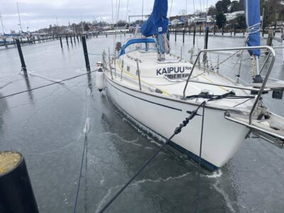 Eis auf der Schlei: Wie hoch ist das Schadensrisiko für die Yachten im Wasser?