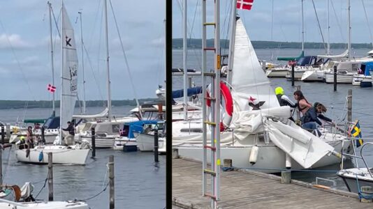 Hafenkino: Unter Segeln in den Steg gecrasht
