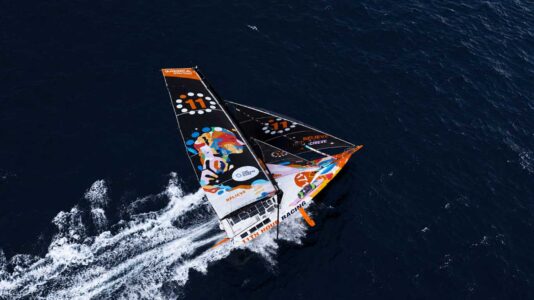 The Ocean Race Atlantic aus der Luft: Die spektakulärsten Drohnenbilder der IMOCA-Flotte