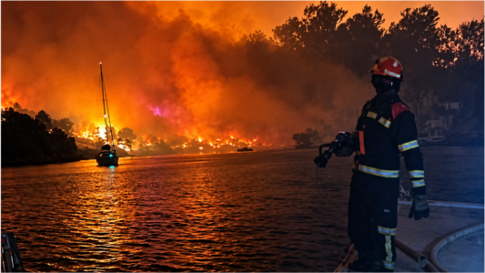 Flammen auf der kroatischen Insel Brač: Bora facht Feuer an – Hunderte fliehen über das Wasser