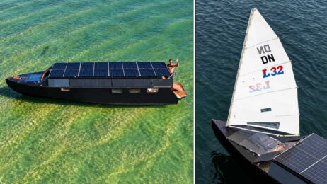 Helios 11 Solarboot undter Segeln
