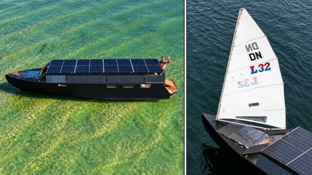 Helios 11 Solarboot undter Segeln